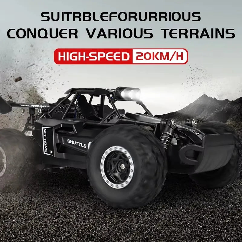 Remote Control Car RC Drift Racing 1:16 Vehicle Off Road Alloy 2.4G Radio High-Speed Trucks With LED Light Climbing Gift Toy