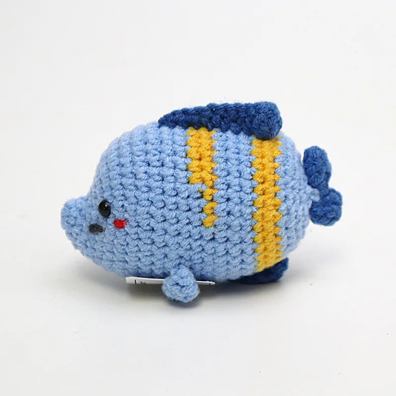 3 Pcs Positive Crochet Hedgehog Doll with Affirmation Card Home Room Decoration Funny Handmade Plush Doll Ornaments Christmas Gifts