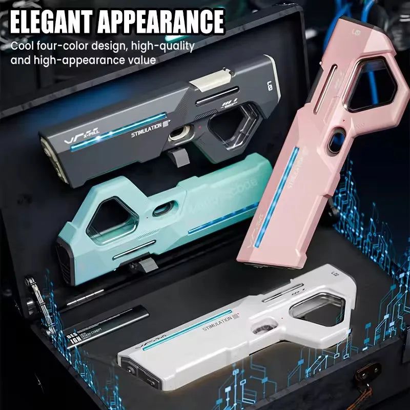 Electric Water Gun with Automatic Water Absorption – Powerful Long-Range Water Blaster for Summer Outdoor Beach Play