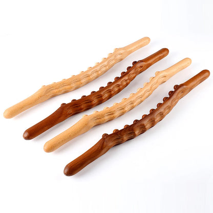 Wood Therapy Lymphatic Drainage Massage Roller Stick Tools, Fascia Blaster Stomach Cellulite Massager for Neck Back Waist Leg