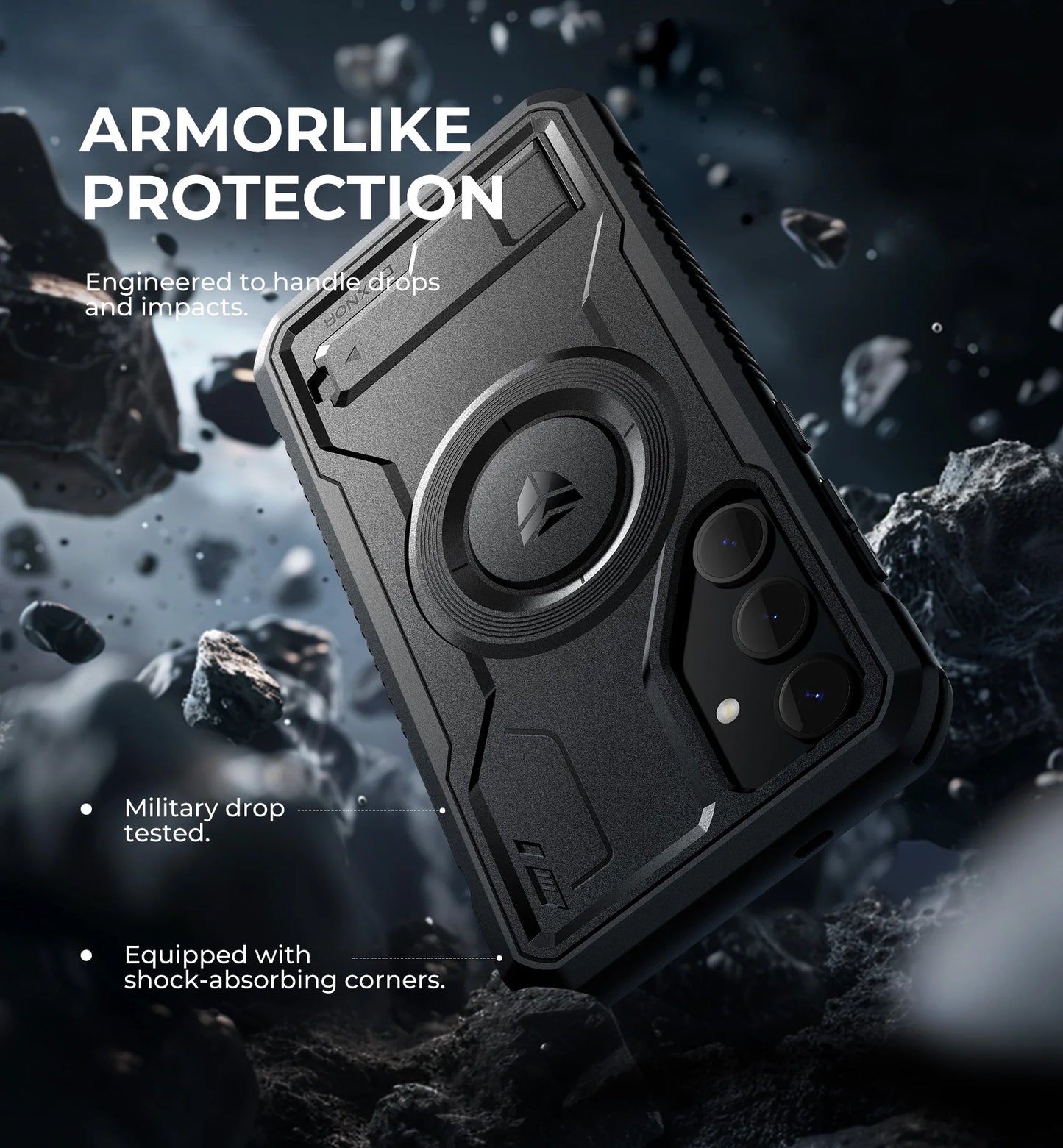 For Samsung Galaxy S24 + Plus Case holder For MagSafe Shockproof Rugged Bumper Cover Protective With Built in Screen Protector
