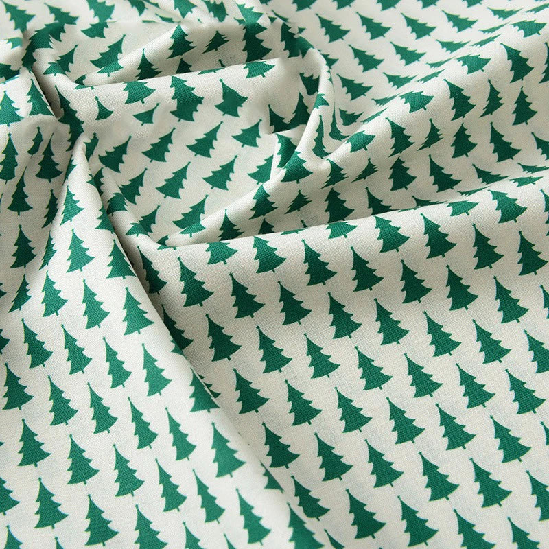 Pure Cotton Digital Printing Christmas Flower 60SManual DIY Decorate Fabric Pillow Clothes Christmas Theme Autumn and Winter New