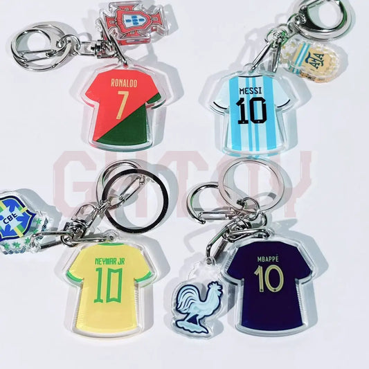 2026 Football Jersey Keychain Soccer Team Fan Bag Charm Pendant