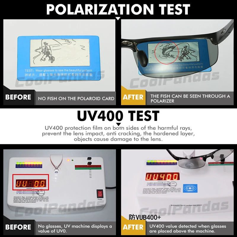 Aluminum Photochromic Polarized UV400 Day Night Driving Sunglasses for Men Women