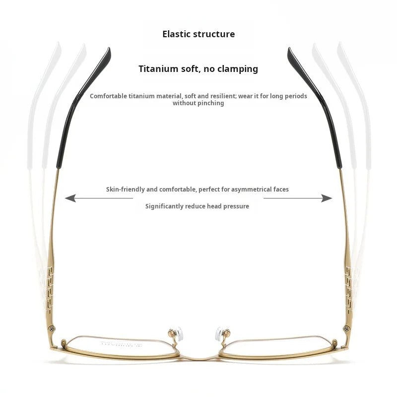 Mens Pure Titanium Blue Light Blocking Progressive Prescription Glasses