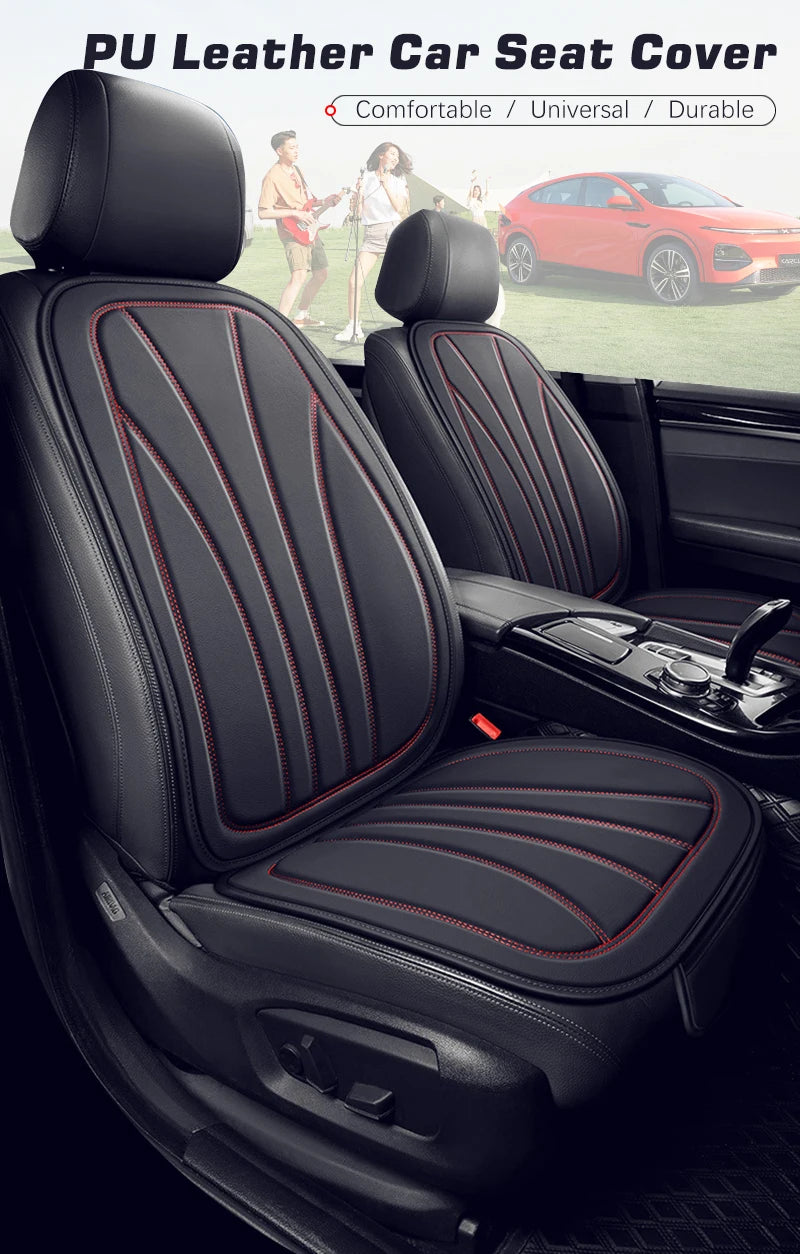 Karcle Car Seat Cover PU Leather Car Seat Cushion Breathable Auto Chair Cushions Pad Mat Universal Durable Four Seasons Pad Mat
