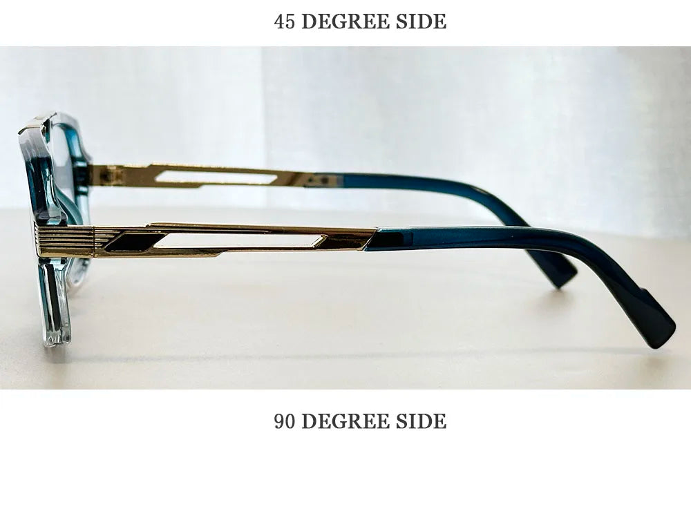 Vintage Square Alloy Frame Sunglasses With UV400 Protection