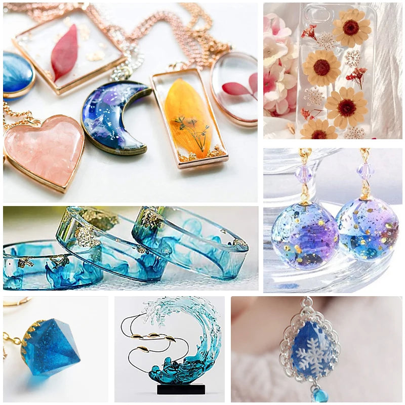 1:1 Crystal Clear Epoxy Resin Kit – High Gloss Bubble-Free Art Resin for Casting & Jewelry DIY
