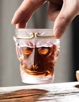 Sun Wukong Monkey Wine Glass 3d Whiskey Cup Short Drinking Liquor Glass Transparent Soju Brandy TeaCup Glassware For Wine Coffee