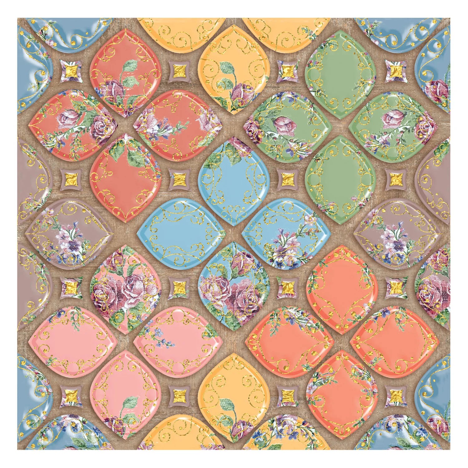 3D Wall Sticker Self-adhesive Boho Wall Panel Peel and Stick Tile Backsplash for Kitchen Bathroom Living Room Waterproof