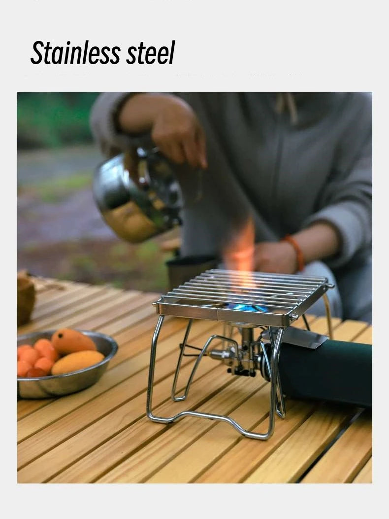 Outdoor Stainless Steel Mini Folding Stove Holder Camping Portable Barbecue Rack