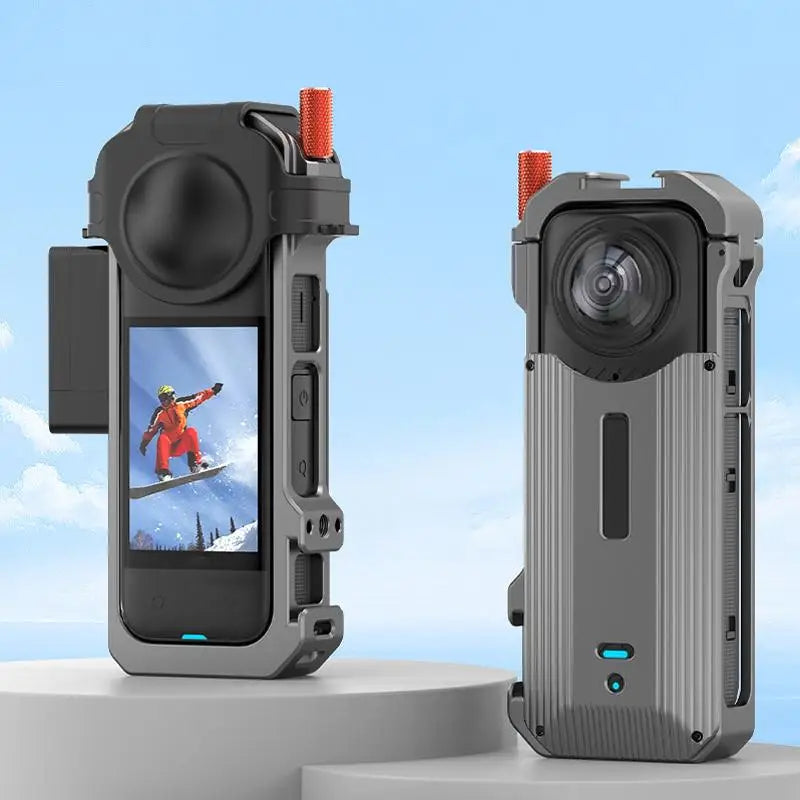 Metal Heat Dissipation ic Rabbit Cage for Insta360 X4 Aluminum Alloy Frame Panoramic Camera Accessories