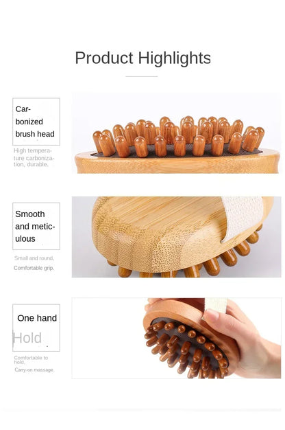 Body Anti Cellulite Brush Soothing Wooden Essential Oil Spa Air Cushion Massage Hair Comb Scalp Massage Brush Dead Skin Remover