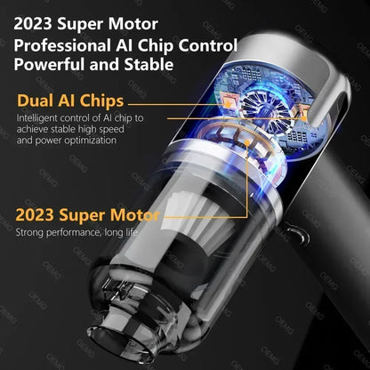 120000PA Car Vacuum Cleaner Portable Handheld Wireless Car Cleaner Powerful Mini Cleaner Cleaning Machine Home Appliance