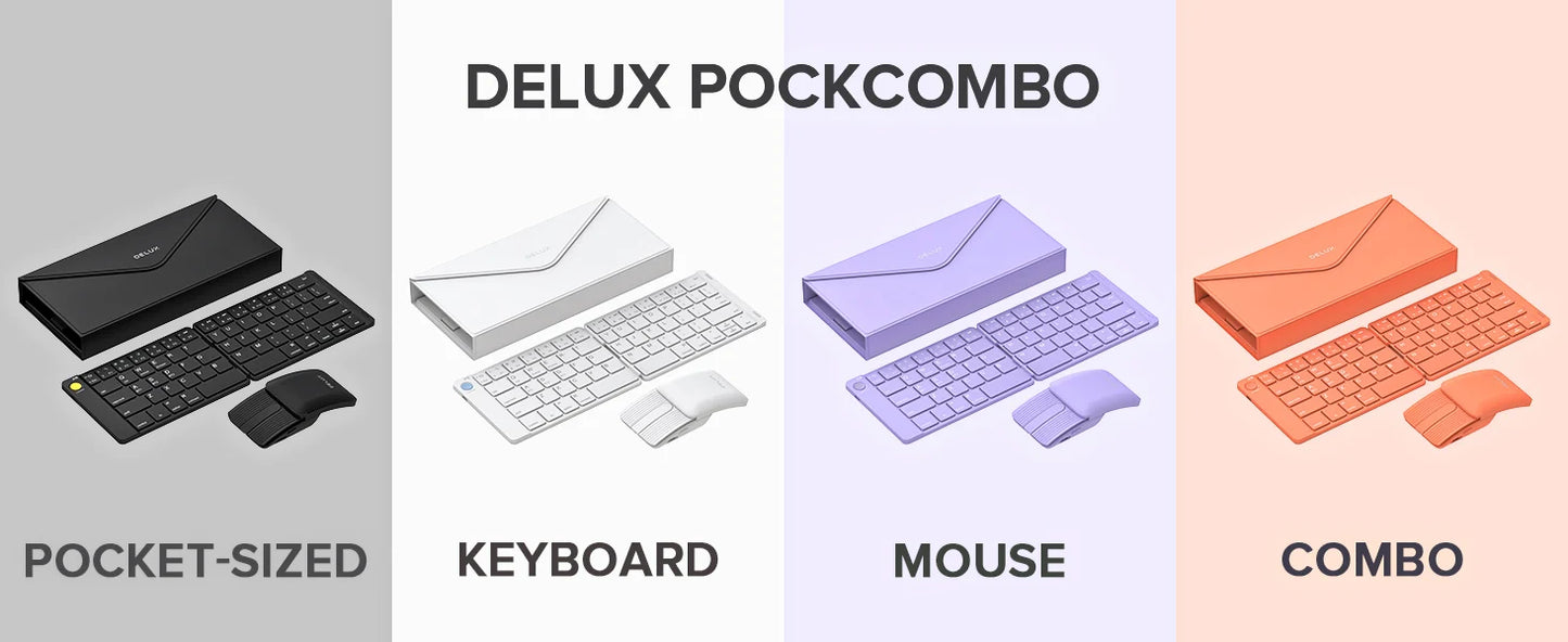 Pocket Folding Bluetooth Mouse – Ultra Slim Silent Portable