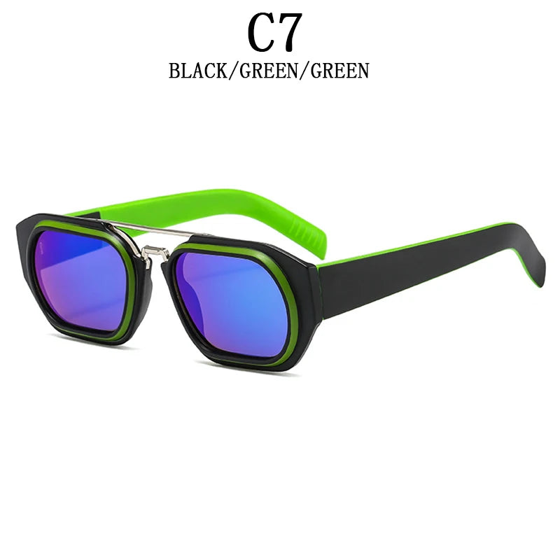Square Vintage Sunglasses With UV400 Protection