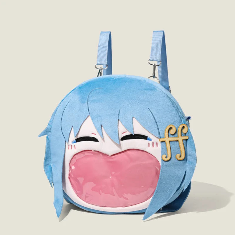 Anime Character Plush Backpack Large Capacity Casual Shoulder Bag