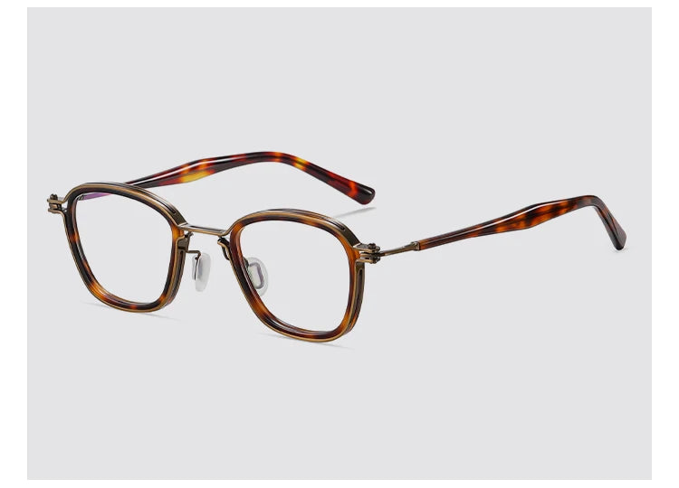 Vintage Square Titanium Acetate Eyeglasses Frame