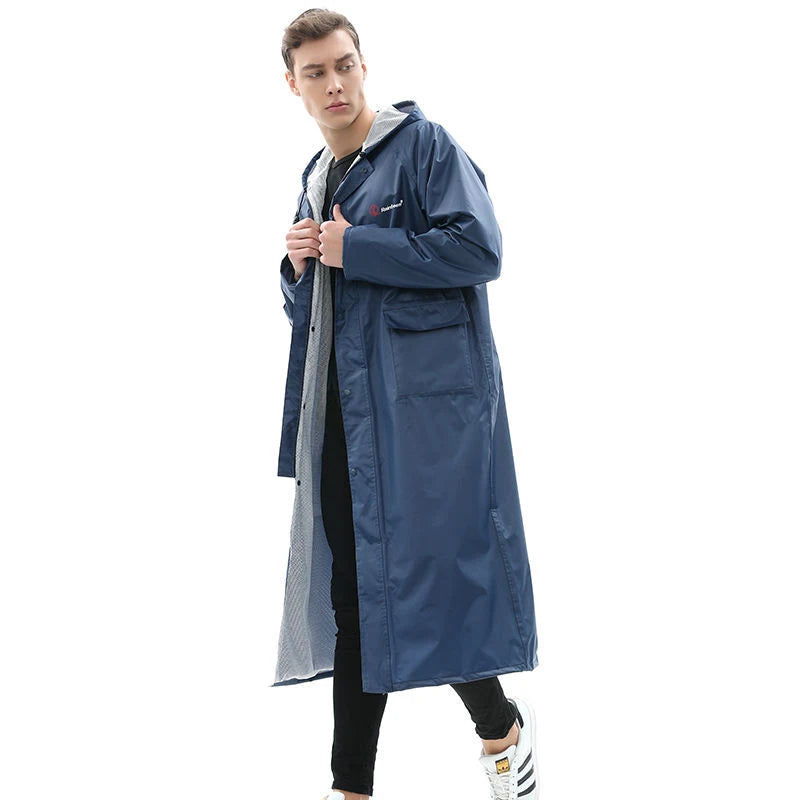 Heavy Duty Waterproof Hooded Rain Poncho for Adults