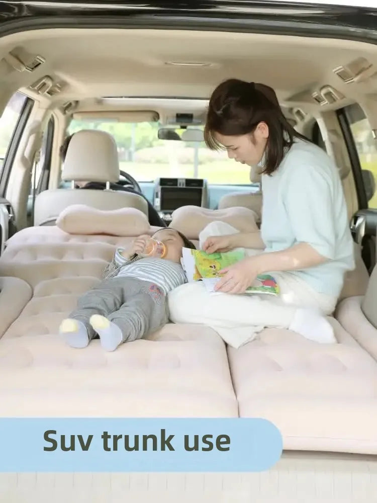 Car Inflatable Bed Mattress Interior Travel Flocking SUV Bed Mattress Car Interior Air Cushion Travel Bed