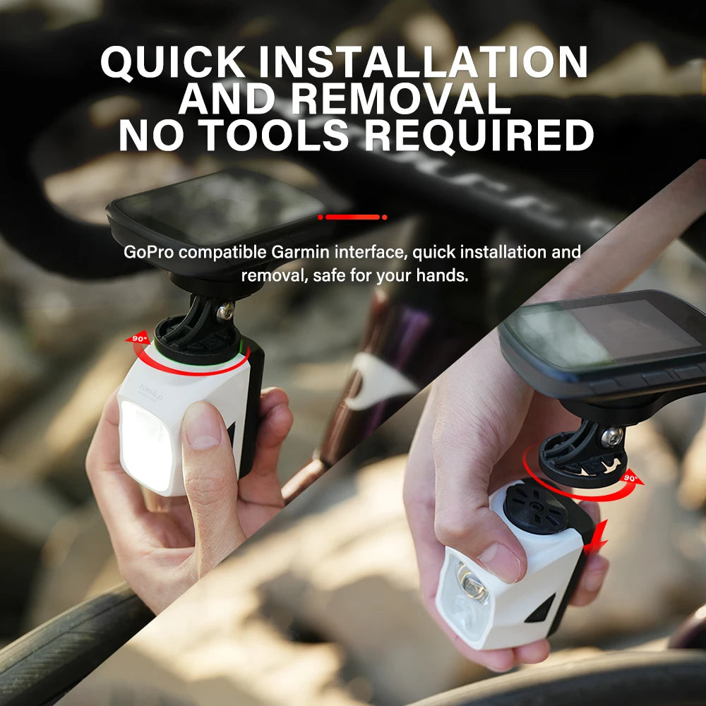 Bike Lights With Focus/Flood Beam 1900LM Rechargeable Led Bicycle Front Lights IPX6 As Power Bank Mtb Cycling Headlight