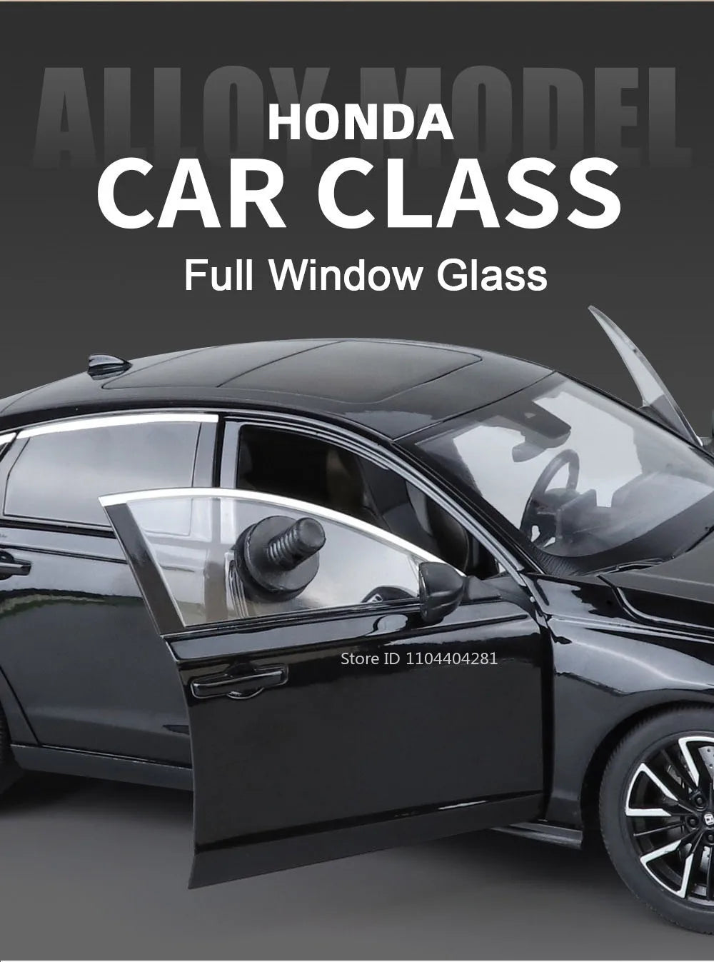 1:18 X5M Honda Accord Car Toys Alloy Diecast Models Shock Absorption Doors Opened Front Wheel Steering Vehices Desktop Ornament