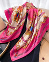 Square Women Scarves Silk Office Ladies Hair Neck Bandanna Headband Foulard Headcloth Muslim Headscarf Female muffler