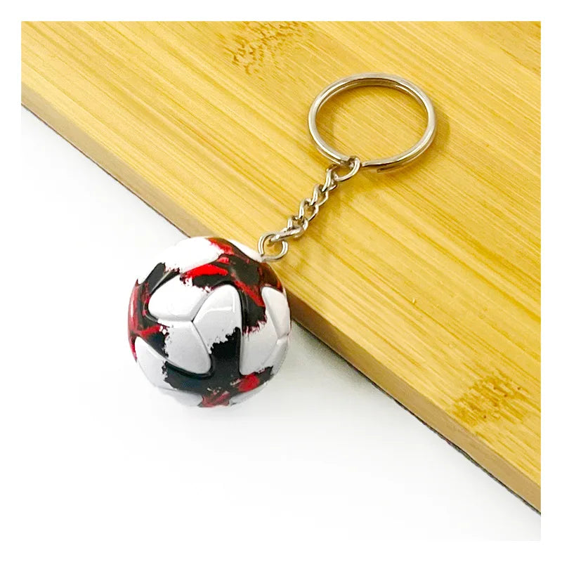 Football Club Soccer Ball Keychain Team Flag Pendant Fan Souvenir Bag Charm