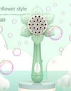 Children's Sunflower Bubble Toy Handheld Bubble Boy Girl Outdoor Gift Toy (excluding Bubble Liquid And Battery)