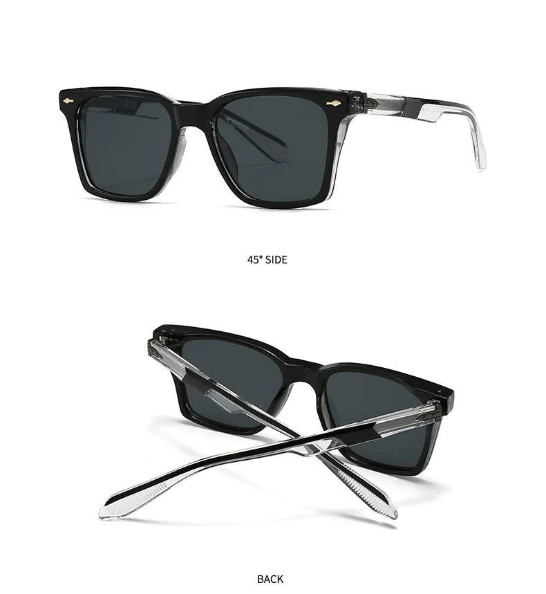 Square Vintage Sunglasses With UV400 Protection