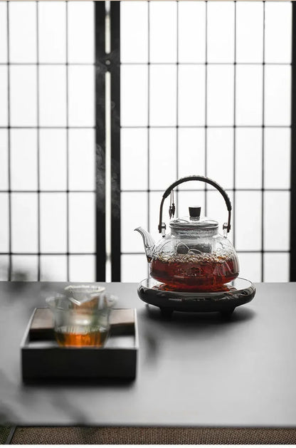 Glass Kettle Household Tea Set Small Steaming Teapot Electric Clay Stove Set