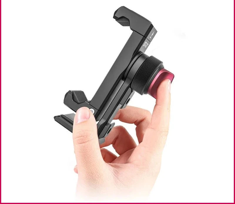 Metal Vertical Shooting Phone Mount Holder Clip with Cold Shoe for Rode Wireless Go Microphone Video Light Vlog