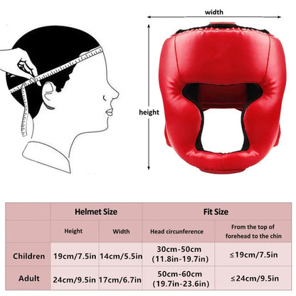 Boxing Headgear for Children Adults,PU Karate Muay Thai Guantes De Boxeo Free Fight MMA Sanda Training Boxing Safety Helment