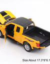 1:32 Scale Raptor F-150 BigFoot Pickup Car Model Toy Pull Back Sound&Light Off Road Truck Models Collection Gifts