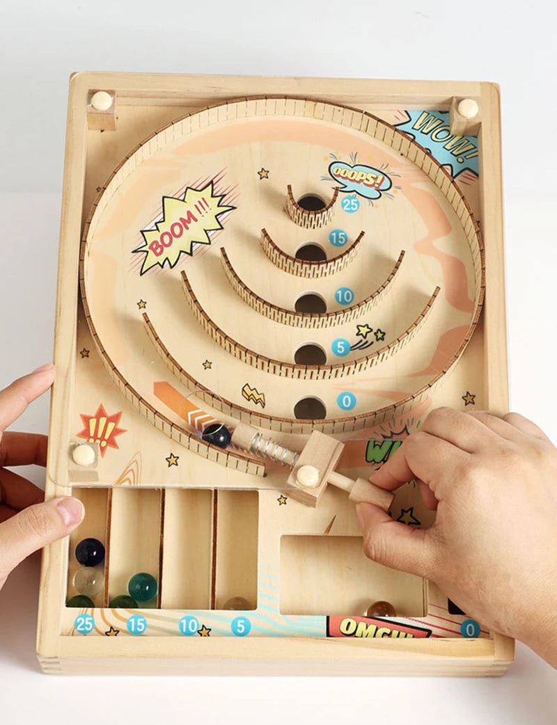 Wooden Pinball Table Game – Party & Brain Teaser Toy