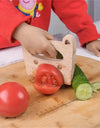 Wooden  Knife for Cooking Cute Fish Dinosaur Shape Kitchen Toy Vegetable Fruit Cutter Kitchen Tool Toys Wood Knife for