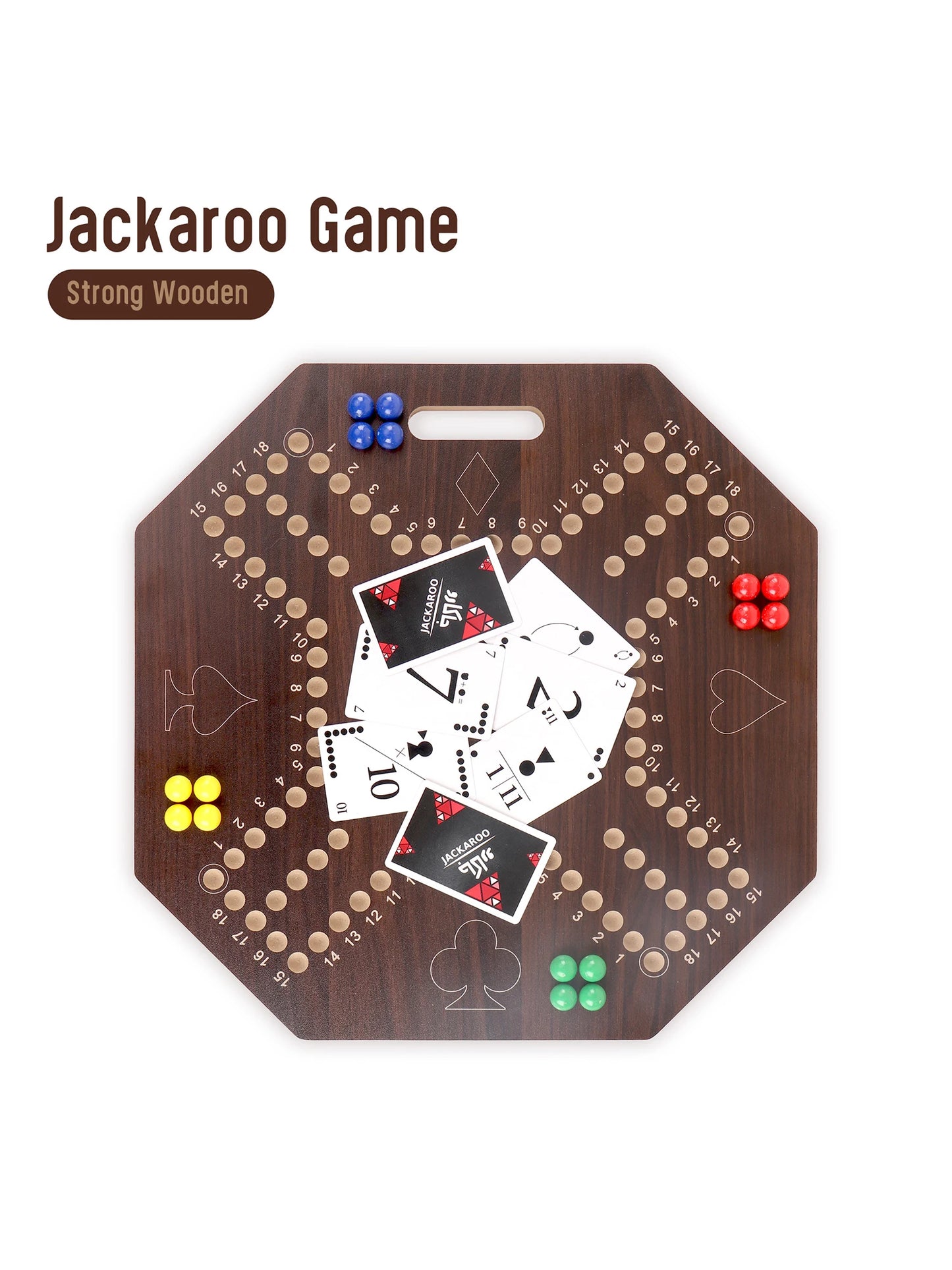 Jackaroo Board Game – 4 Player Wooden Strategy Game