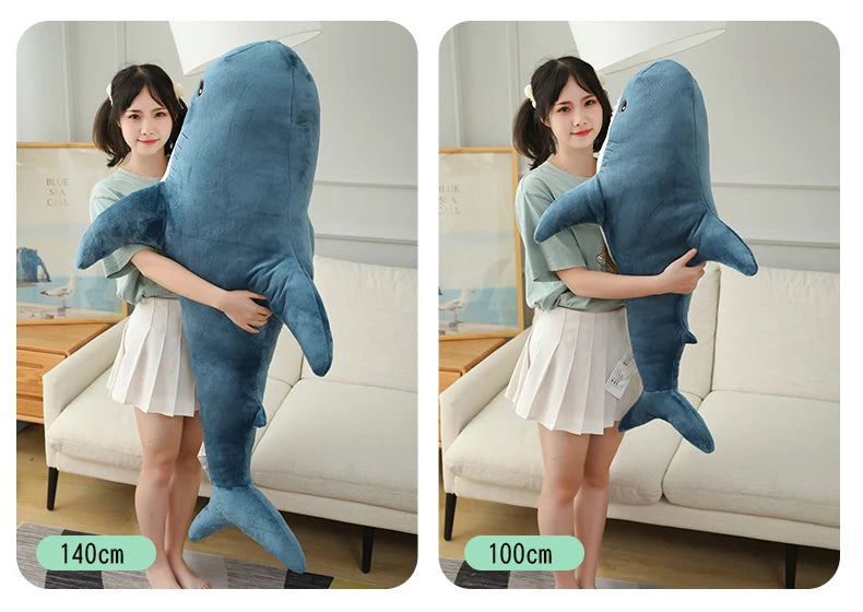 Colorful Shark Plush Stuffed Animal Soft Fish Pillow