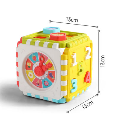 0-3 Years Baby Montessori Educational Toys Toddler Activity Cube Shape Sorting Toys Boy Girl Shape Matching Number Sorter Game