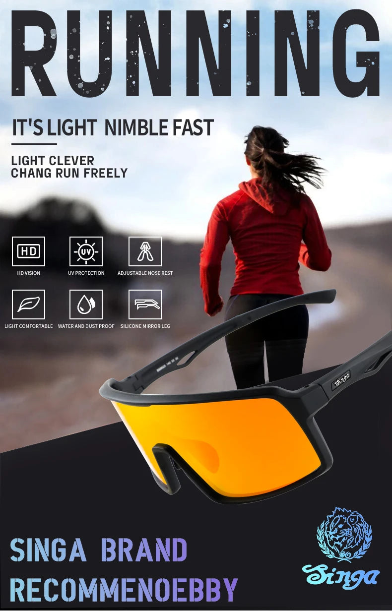 Photochromic Cycling Sunglasses UV400 Sports Bike Eyewear