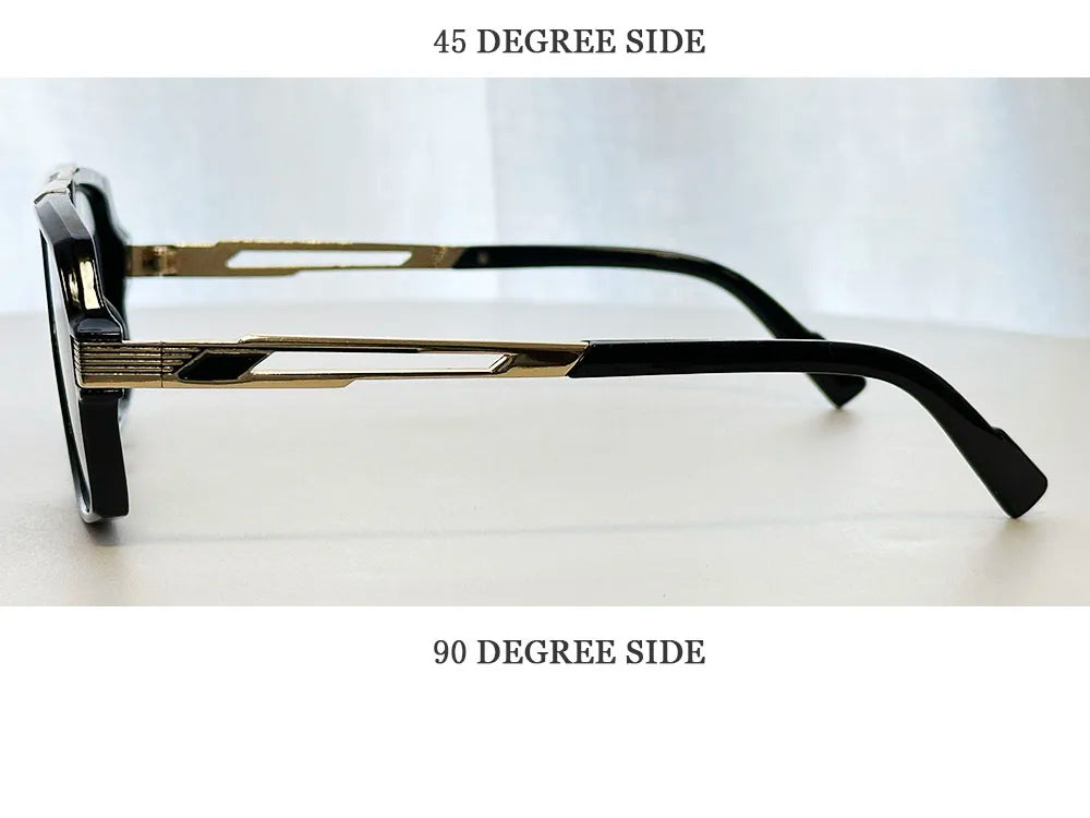 Vintage Square Alloy Frame Sunglasses With UV400 Protection