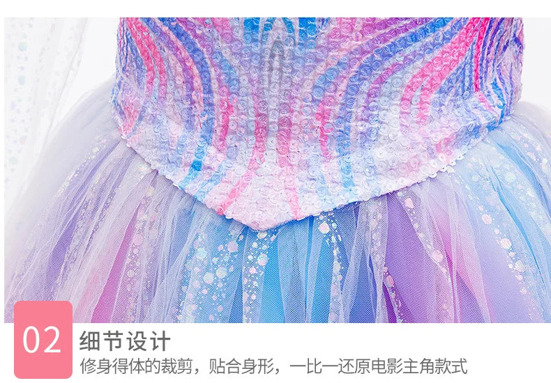 Good Witch Sparkling Gown Purple Sparkling Tulle Gown Girls Halloween Party Princess Costume