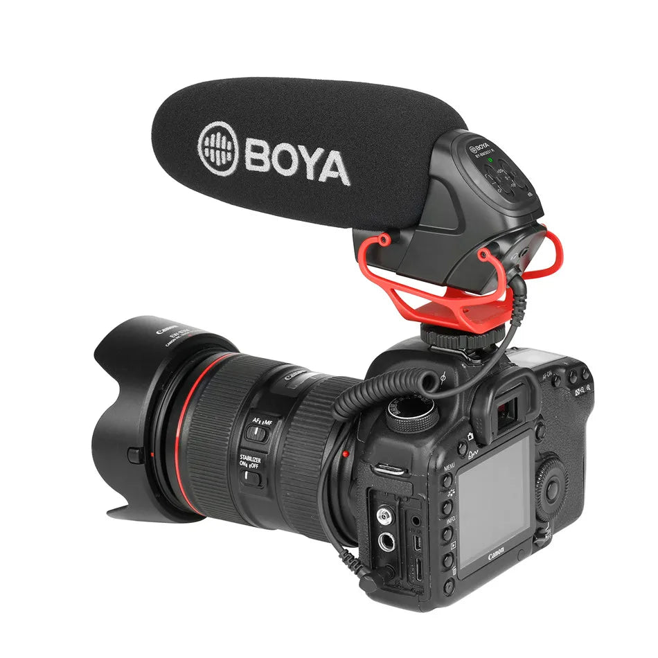 BY-BM3031R Super-cardioid Condenser Shotgun Microphone for DSLR Camcorders Audio Recorders Streaming Youtube Recording Vlog