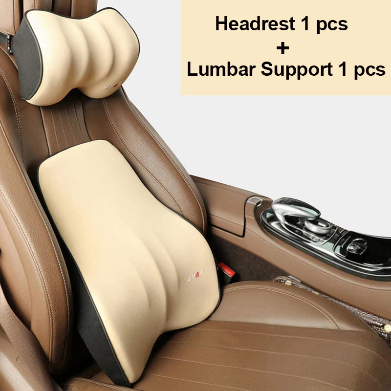 Car Lumbar Support Headrest Neck Pillow Support Universal Soft Neck Pillows Cushion Car Memory Foam Lumbar Pillow Back Support
