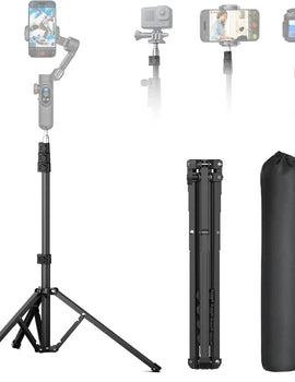 1.7m Complete Camera Tripod for Smartphone Camera Gimbal Stabilizer with 0.44m~1.7m Aluminum Lighting Bracket (T20) photo shoot