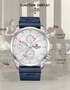 Luxury Waterproof 24 hour Date Quartz Watch Man Fashion Leather Sport Wrist Watch Men Clock