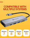 Kodak 6 In 1 USB C HUB 4K 30Hz to HDMI PD Multi Splitter Type-C Adapter for Macbook USB3.0 HUB SD Card Reader Multi Converter