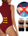 Bodysuit for Women Tummy Control Seamless Tops Body Shaper Compression Butt Lifting Shapewear High Collar Sleeveless Bodysuits