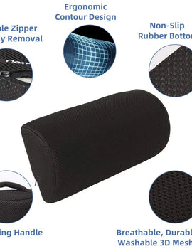 1Pc Foot Rest for Under Desk at Work-Ergonomic Design Foot Stool for Fatigue with Memory Foam,Non Slip Bead,Washable