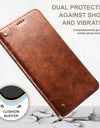 Flip Leather Wallet Phone Case for iPhone 16 15 Pro Max 16E 14 Plus with Magnetic Card Slot Holder Cover